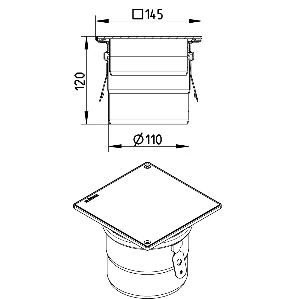 Line Drawing - Rodding eye-No membrane-145