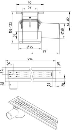 Line Drawing - WaterLine channel-No membrane