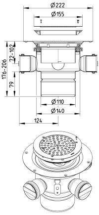 Line Drawing - Drain-Vinyl-155