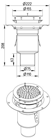 Line Drawing - Drain-Vinyl-155