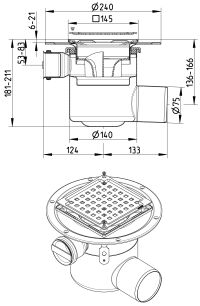 Line Drawing - Drain-Liquid membrane-145