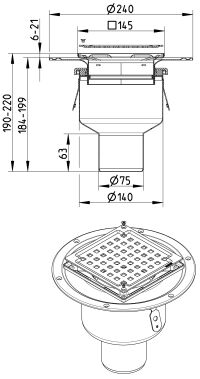 Line Drawing - Drain-Liquid membrane-145