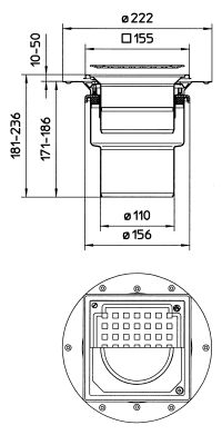 Line Drawing - Drain-Sheet membrane-145