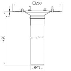 Line Drawing - Lower part-single ply membrane