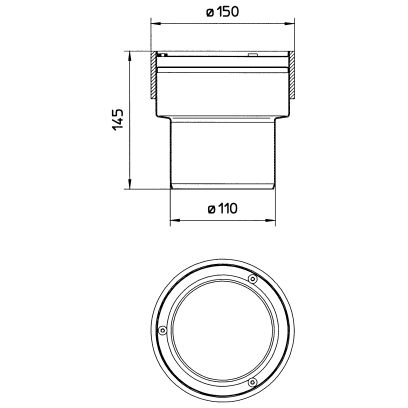 Line Drawing - Marine-lower part-welding sleeve-steel