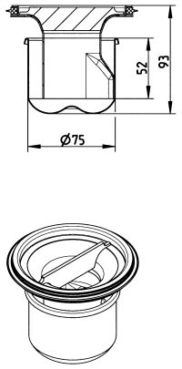 Line Drawing - Water trap-110