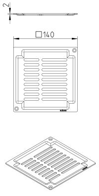 Line Drawing - Grating-Drain-145