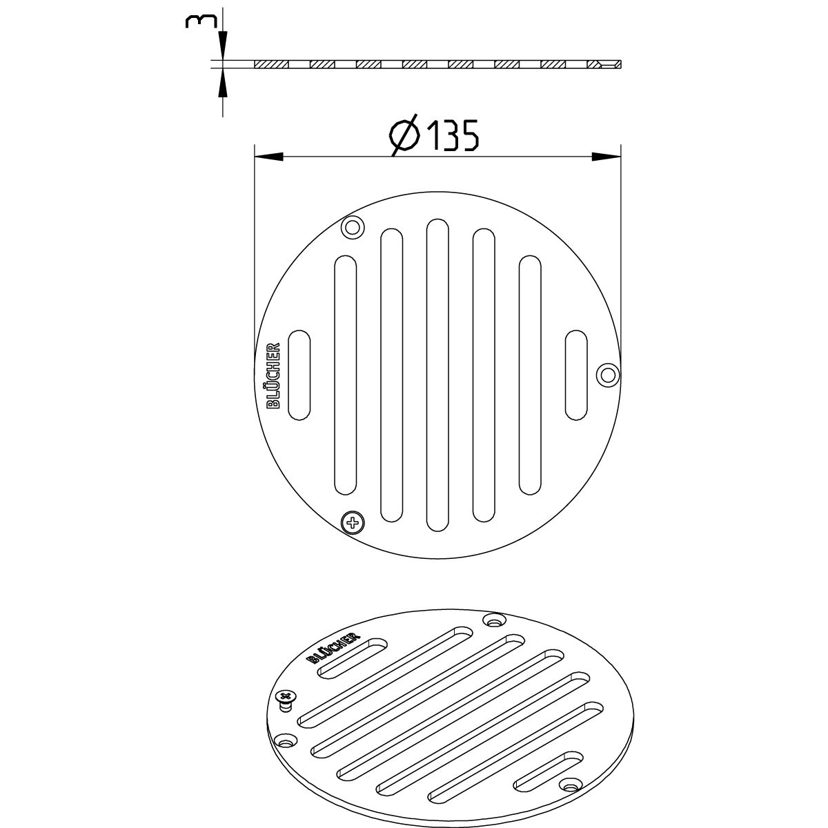 Line Drawing - Grating-135