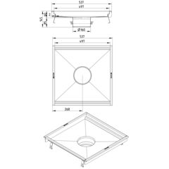 Line Drawing - Kitchen channel-No membrane