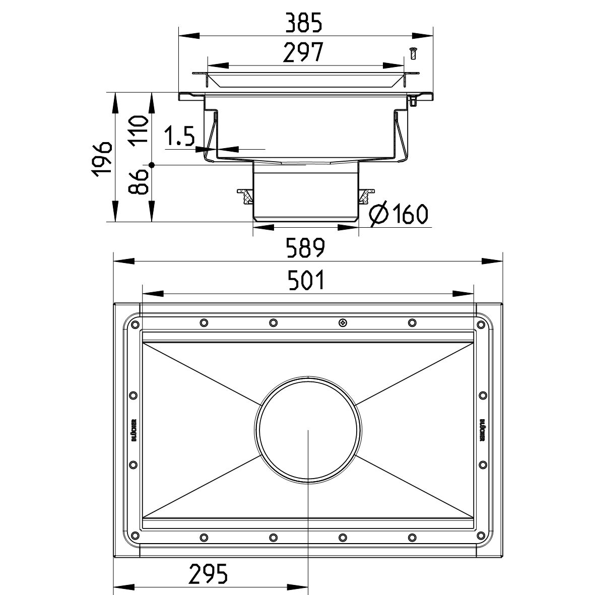 Line Drawing - Kitchen channel-Vinyl