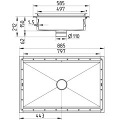 Line Drawing - Kitchen channel-Vinyl