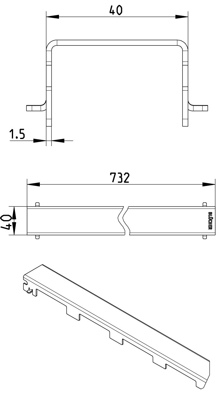 Line Drawing - Grating-WaterLine channel