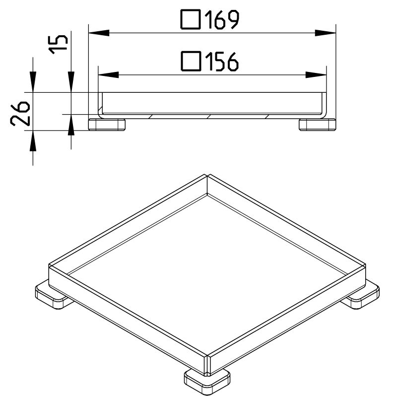 Line Drawing - Grating-Drain-200