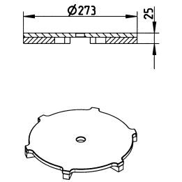 Line Drawing - Grating-Drain-305-Vinyl-332