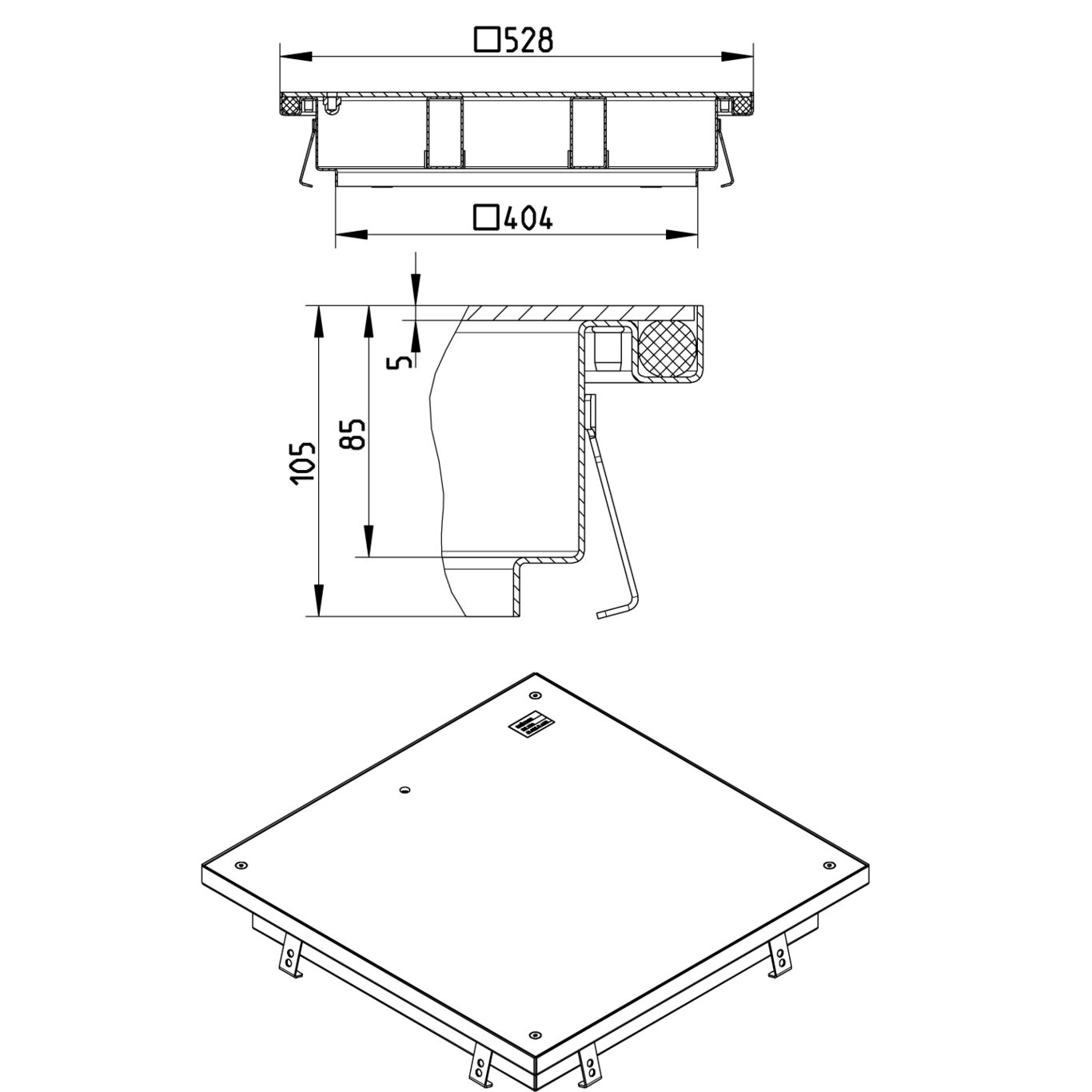 Line Drawing - Access cover-Plate