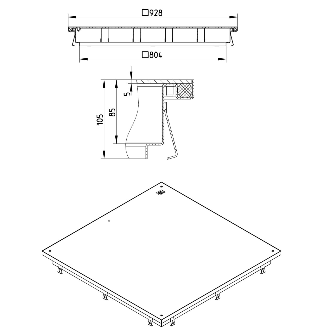 Line Drawing - Access cover-Plate