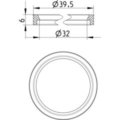 Line Drawing - Sealing ring-pipes-EPDM