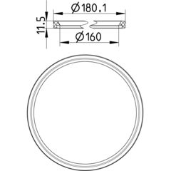 Line Drawing - Sealing ring-pipes-EPDM