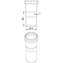 Line Drawing - Straight pipe