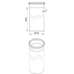 Line Drawing - Straight pipe