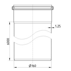 Line Drawing - Straight pipe