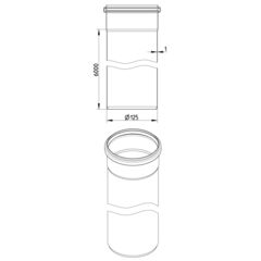 Line Drawing - Straight pipe