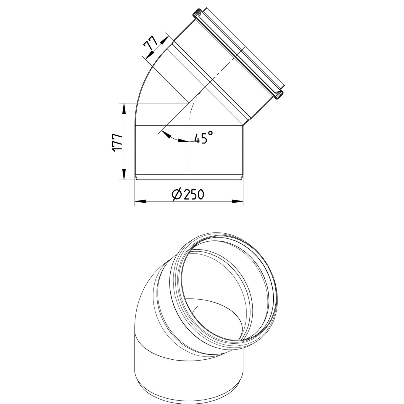 Line Drawing - Bend-45