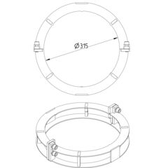 Line Drawing - Joint clamp-Pressure peak