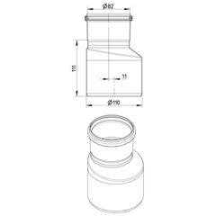 Line Drawing - Increaser-eccentric