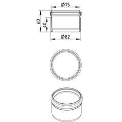 Line Drawing - Adaptor-clay-PVC-cast iron