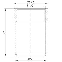 Line Drawing - Adaptor-femail