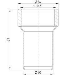 Line Drawing - Adaptor-femail