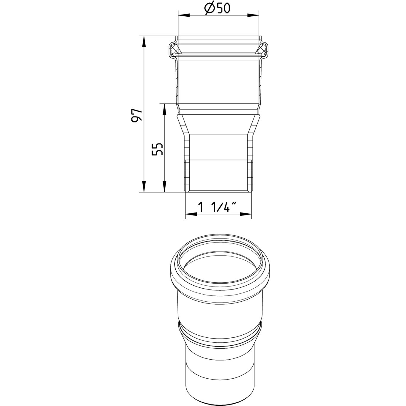 Line Drawing - Adaptor-mail