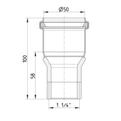 Line Drawing - Adaptor-mail