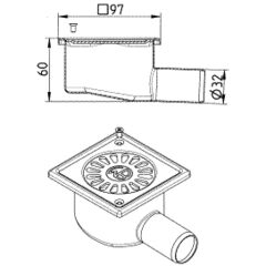 Line Drawing - Drain-Balcony-100