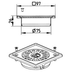 Line Drawing - Drain-Balcony-100